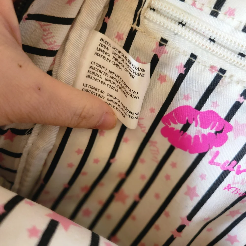 Betsey Johnson Unicorn Mini Backpack Pastel Striped Novelty